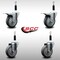 Service Caster 4'' SS Thermoplastic Rubber Swivel 7/8'' Expanding Stem Caster Set 2 Total Lock Brakes, 4PK SCC-SSEXTTL20S414-TPRB-2-S-2-78 - alternate 2